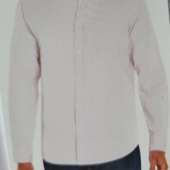 GAP Oxford Shirt Men's Purple/White Striped Button Down Dress Shirt NWT - Picture 6 of 9